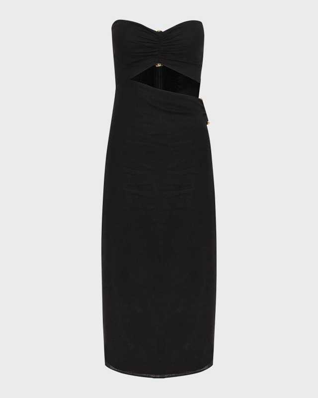 Solid Sonny Detail Midi Dress